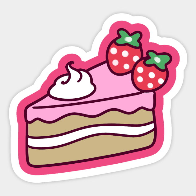 Strawberry Cake Slice Sticker by saradaboru